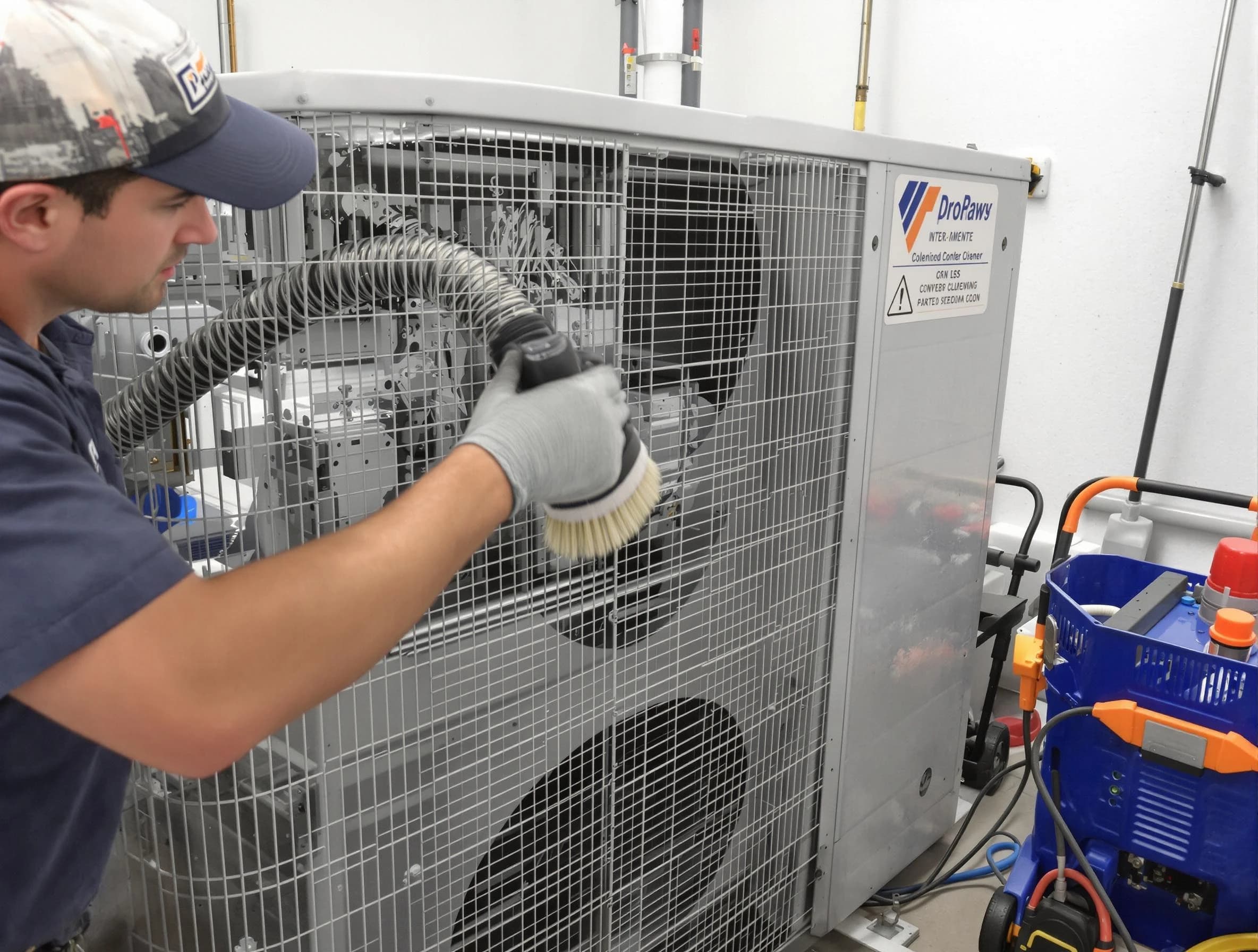 Chester Air Duct Cleaning specialist performing precision AC coil cleaning for improved system performance in Chester