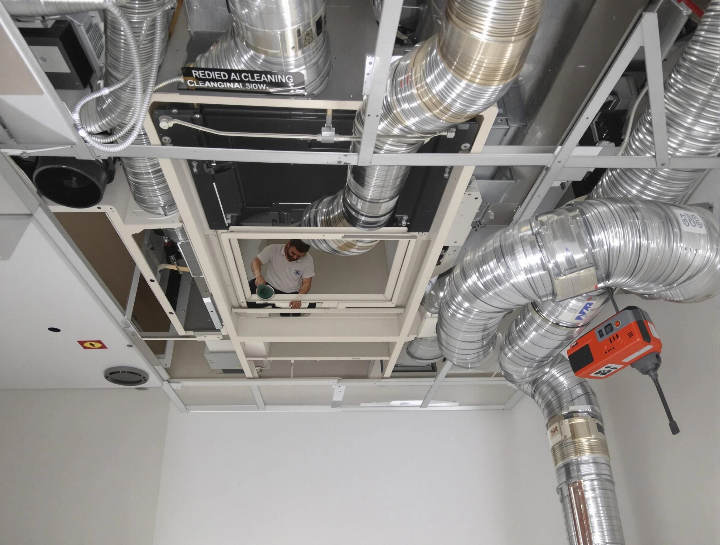 Chester Air Duct Cleaning technician performing detailed central duct system cleaning in Chester