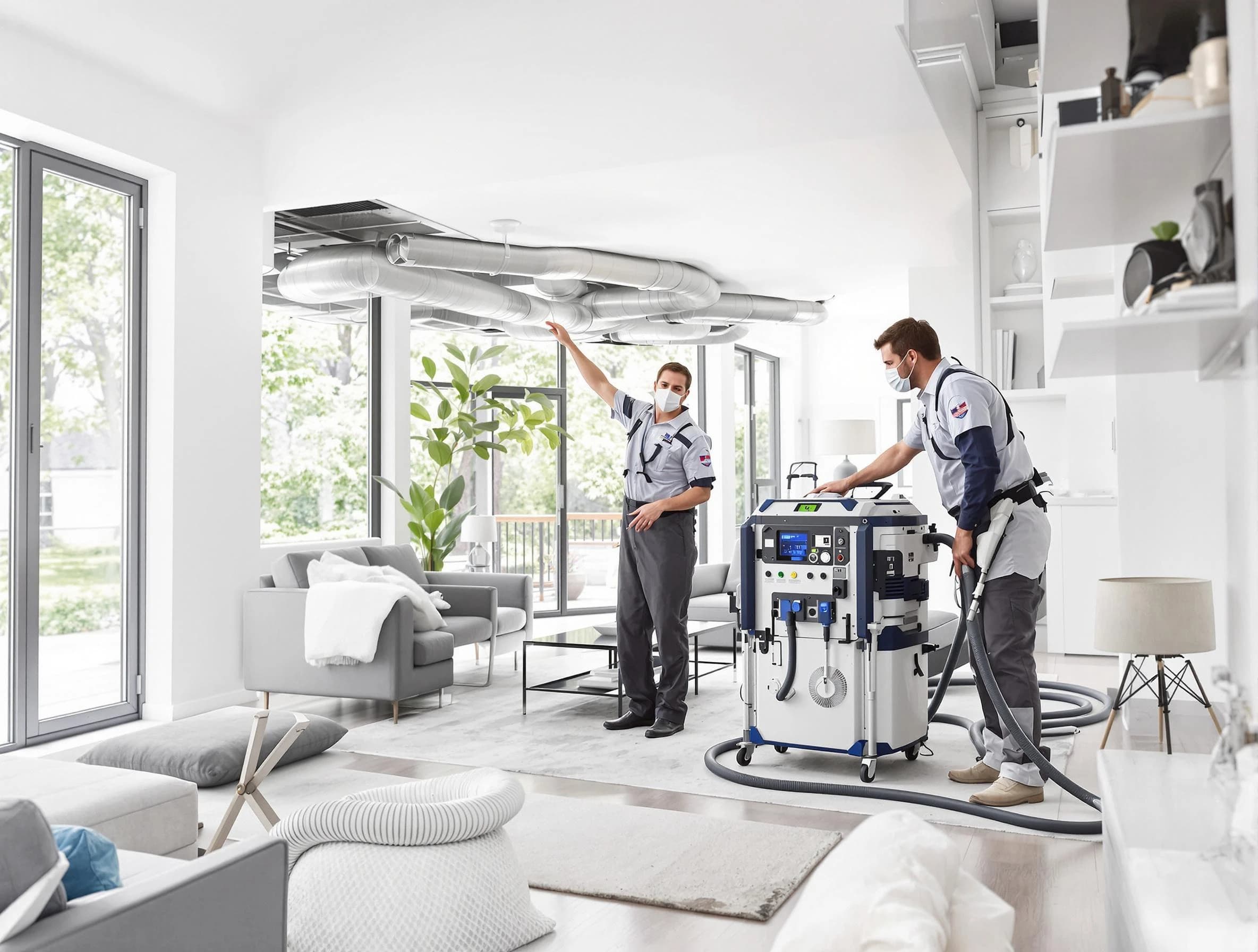 Chester Air Duct Cleaning professional conducting pure air duct cleaning with state-of-the-art equipment in Chester