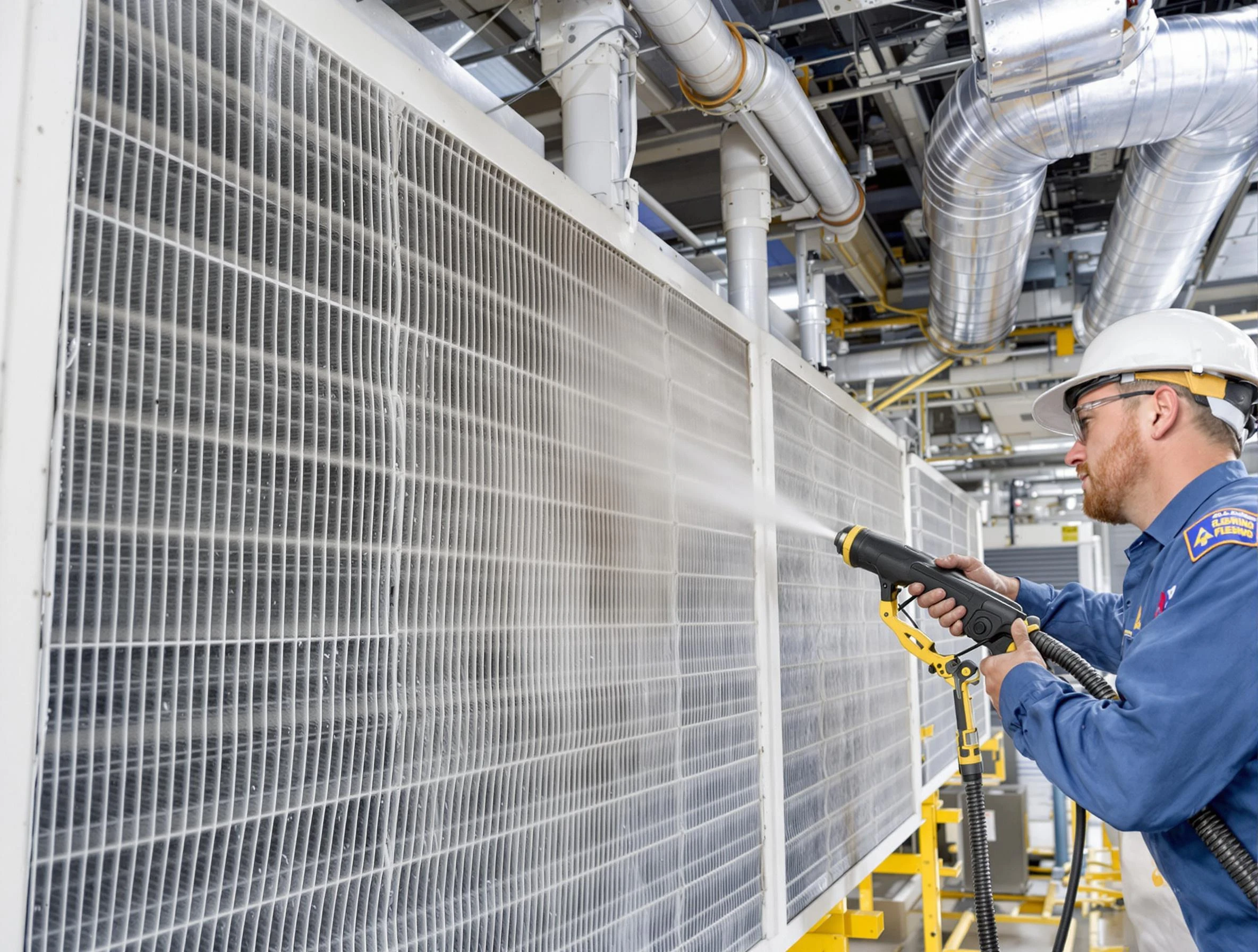 Professional commercial coil cleaning by Chester Air Duct Cleaning in Chester