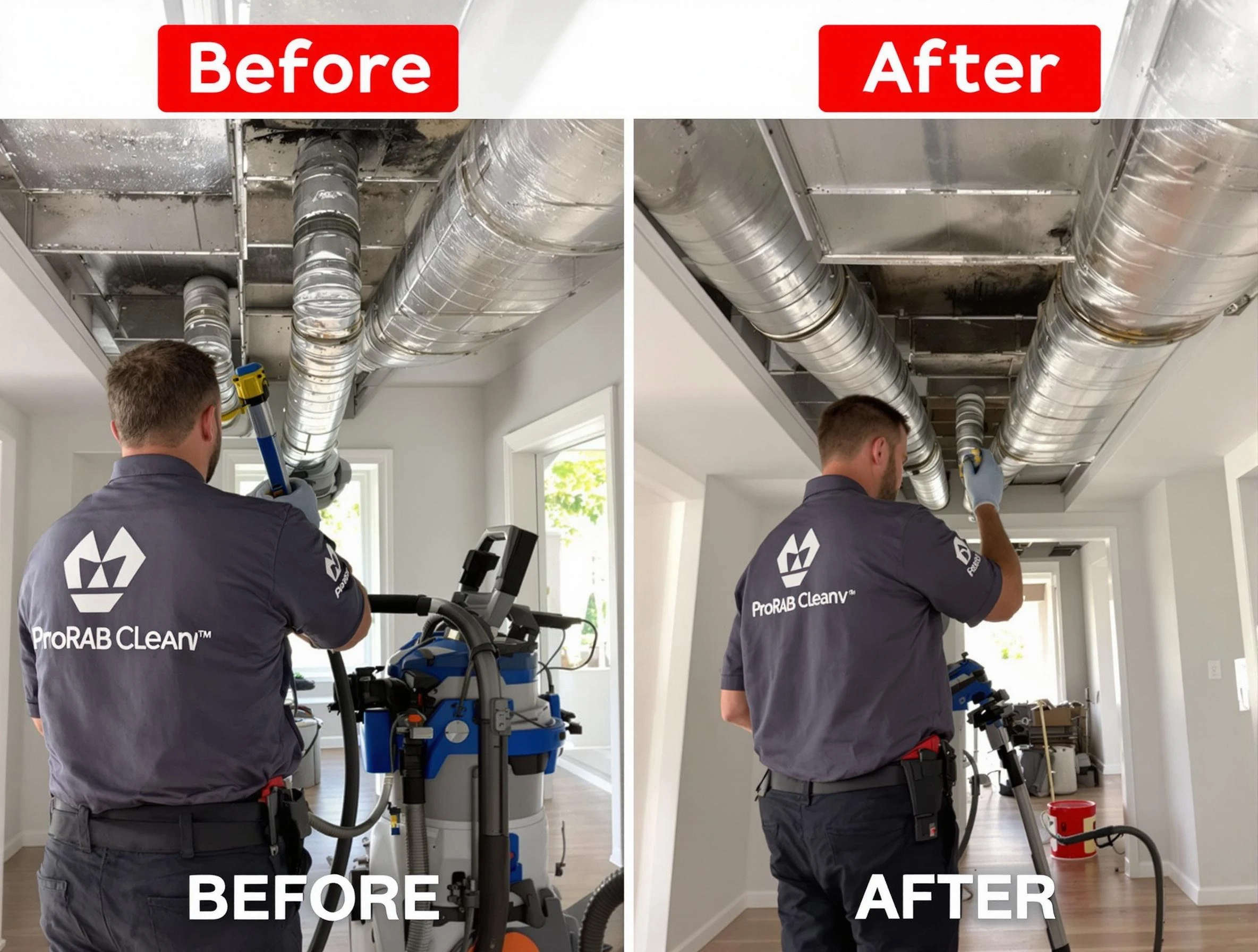 Chester Air Duct Cleaning expert performing thorough residential duct cleaning in a Chester home